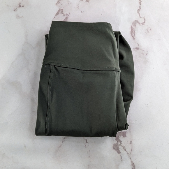 ADAY Leggings Womens Green Brakes On Pant Pull On A Day High Rise Crop Ankle - Picture 11 of 11